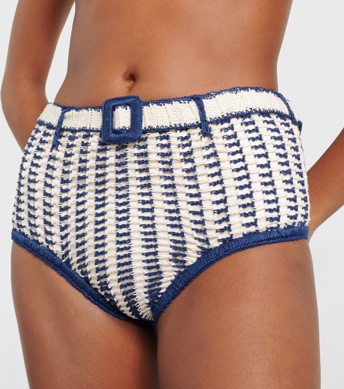 High-rise crochet cotton bikini bottoms | Mytheresa (US/CA)