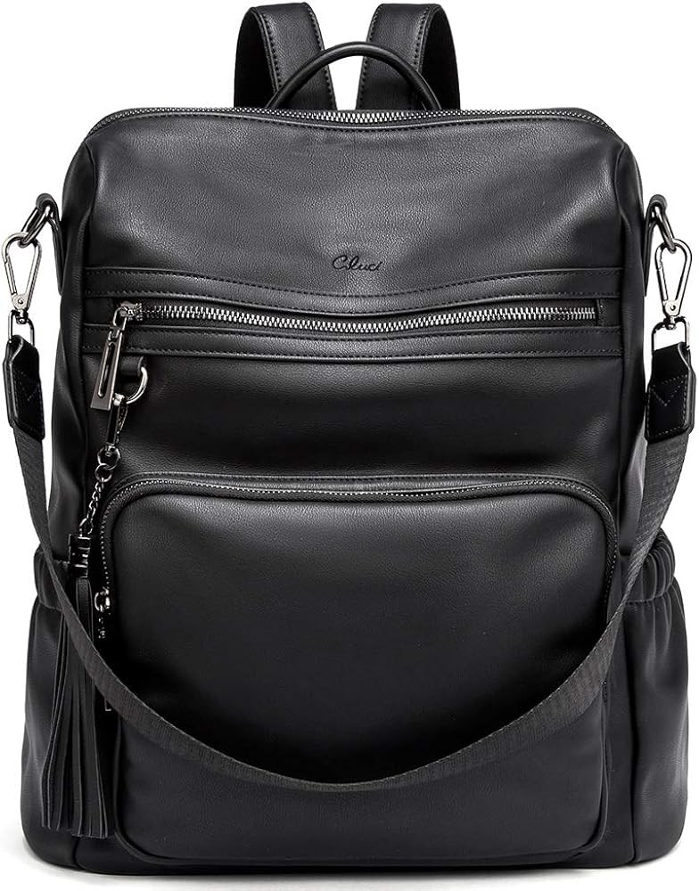 CLUCI Backpack Purse for Women Fashion Leather Designer Travel Large Ladies Shoulder Bags with Tasse | Amazon (US)