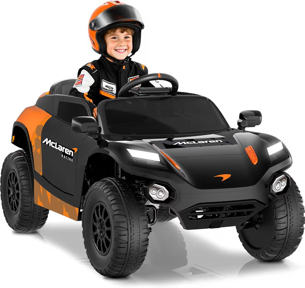 24V Mclaren Kids Electric Car Ride On Toy with Remote Control,Bluetooth,Music,LED Lights,Spring S... | Amazon (US)
