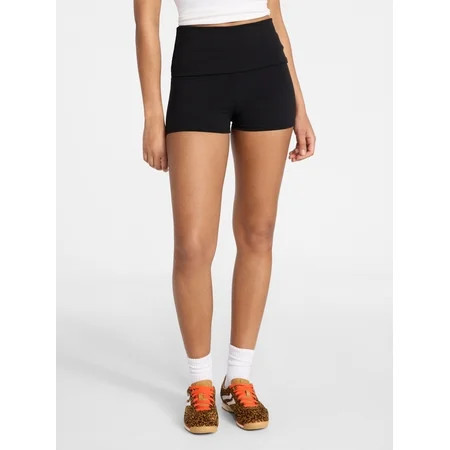 No Boundaries Foldover Shorts, 2.25" Inseam, Women's XXS-XXL | Walmart (US)
