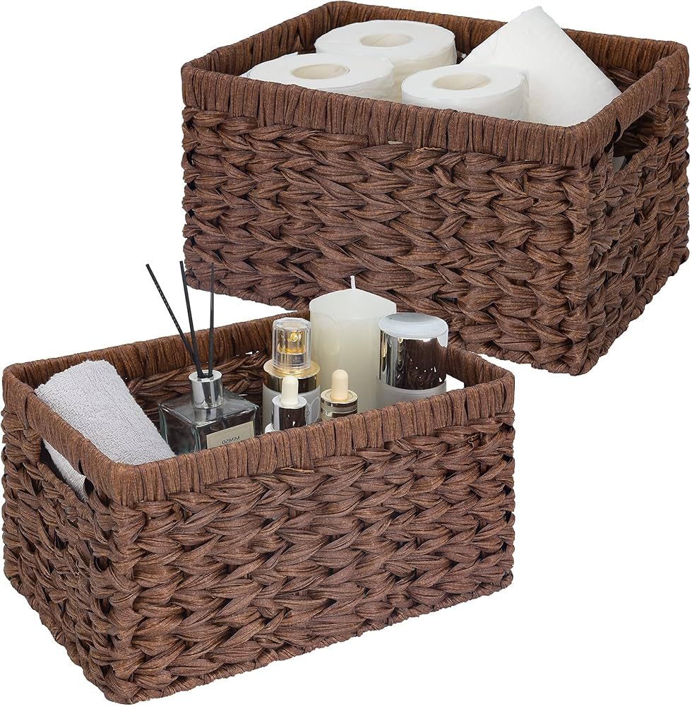 GRANNY SAYS Rectangle Wicker Storage Baskets for Shelves, Organizing, Waterproof Woven Storage fo... | Amazon (US)