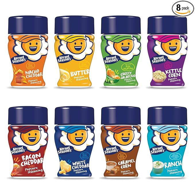 Kernel Season's Popcorn Seasoning Mini Jars Variety Pack, 0.9 Ounce (Pack of 8) | Amazon (US)