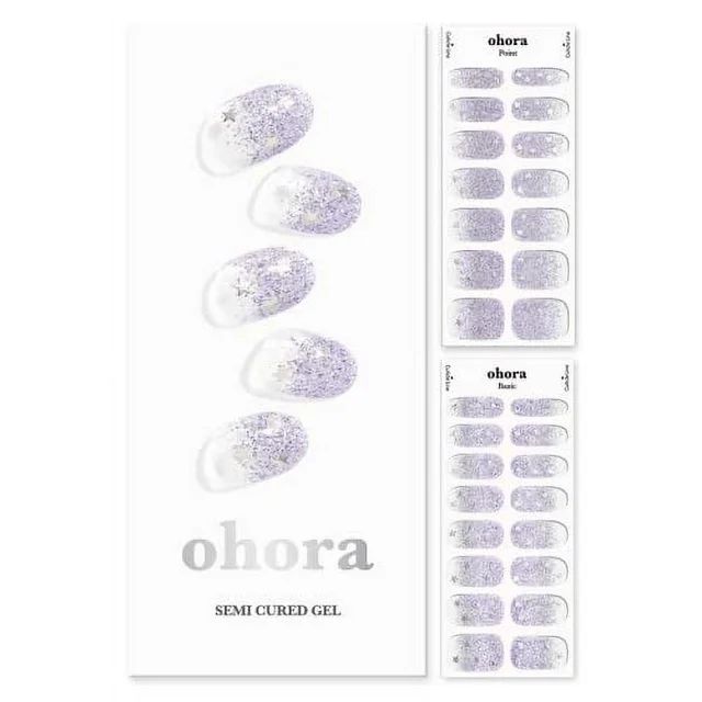 ohora Semi Cured Gel Nail Strips (N Shooting Star) - Works with Any Nail Lamps, Salon-Quality, Lo... | Walmart (US)