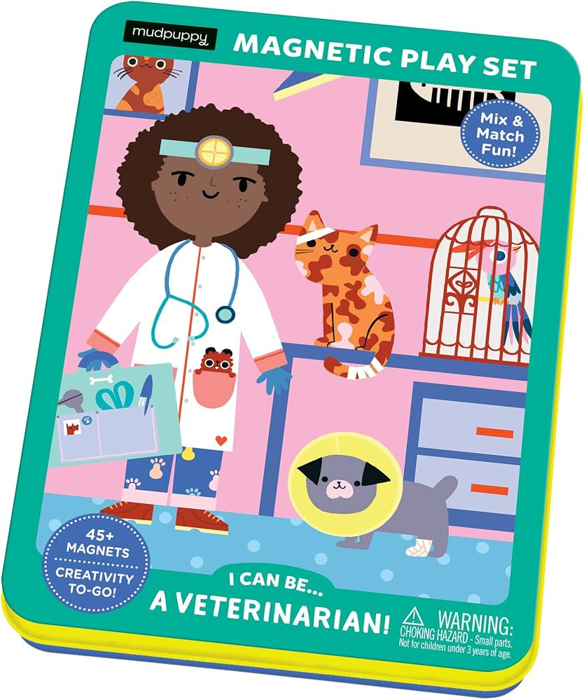 Mudpuppy I Can Be... A Veterinarian! Magnetic Play Set from, Includes 2 Brightly Illustrated Back... | Amazon (US)