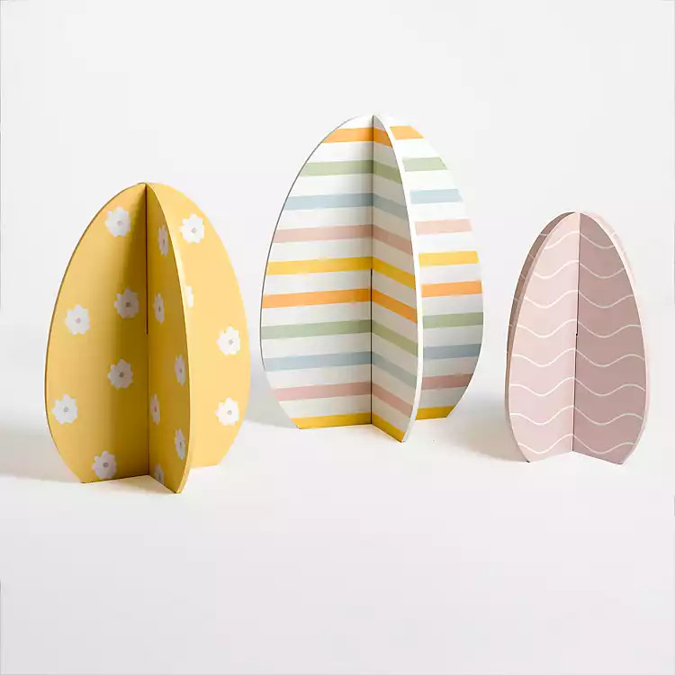 Patterned Easter Egg Porch Boards, Set of 3 | Kirkland's Home