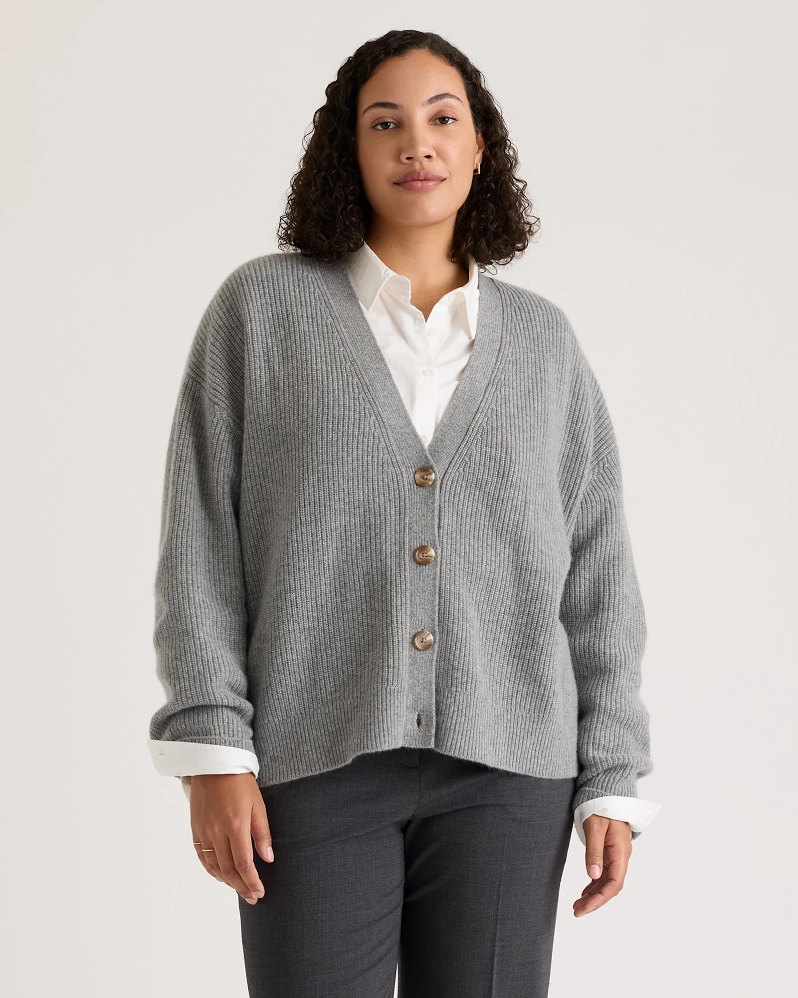 Mongolian Cashmere Fisherman Cropped Cardigan Sweater | Quince