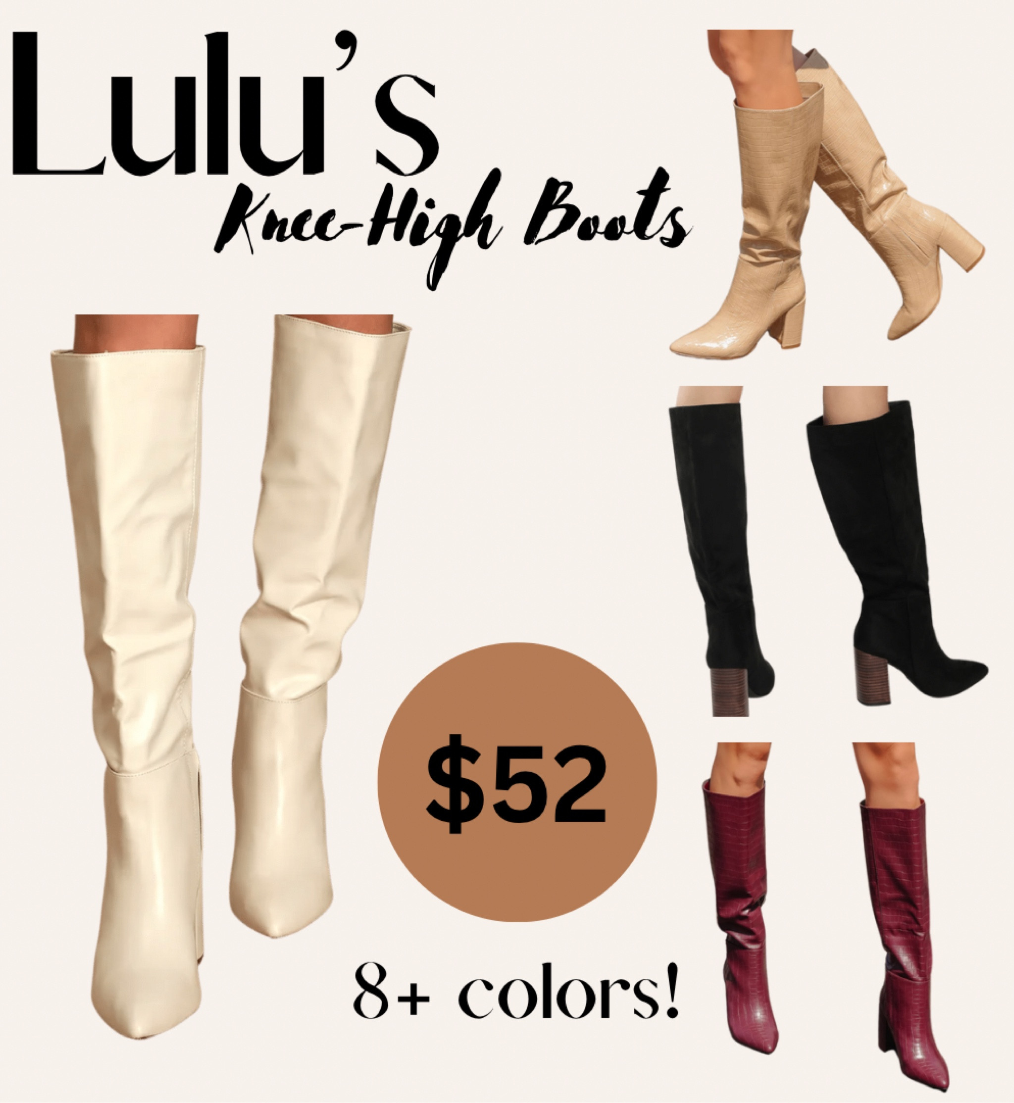 Grabbing myself a pair (or 2!) of these cute boots! 

#womensboots
#workwear
#kneehighboots
#lulus

#LTKunder100 #LTKshoecrush #LTKworkwear