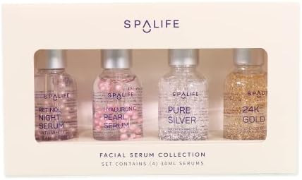 Spa Life Facial Serum Collection 4 Serums (Retinol, Hyaluronic Pearls, Silver, 24K Gold) 30mL Each | Amazon (US)