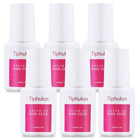 Tiphulan Brush on Nail Glue for Broken Nails - 6pcs Nail Glue for Acrylic Nails Quick & Strong False | Walmart (US)