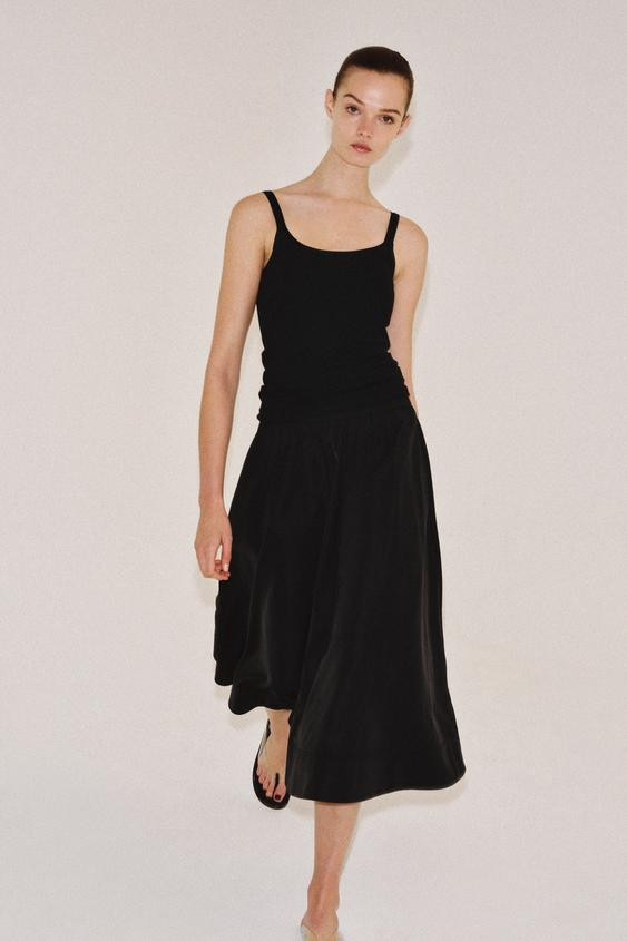 ZW COLLECTION CAPE MIDI SKIRT | Zara UK