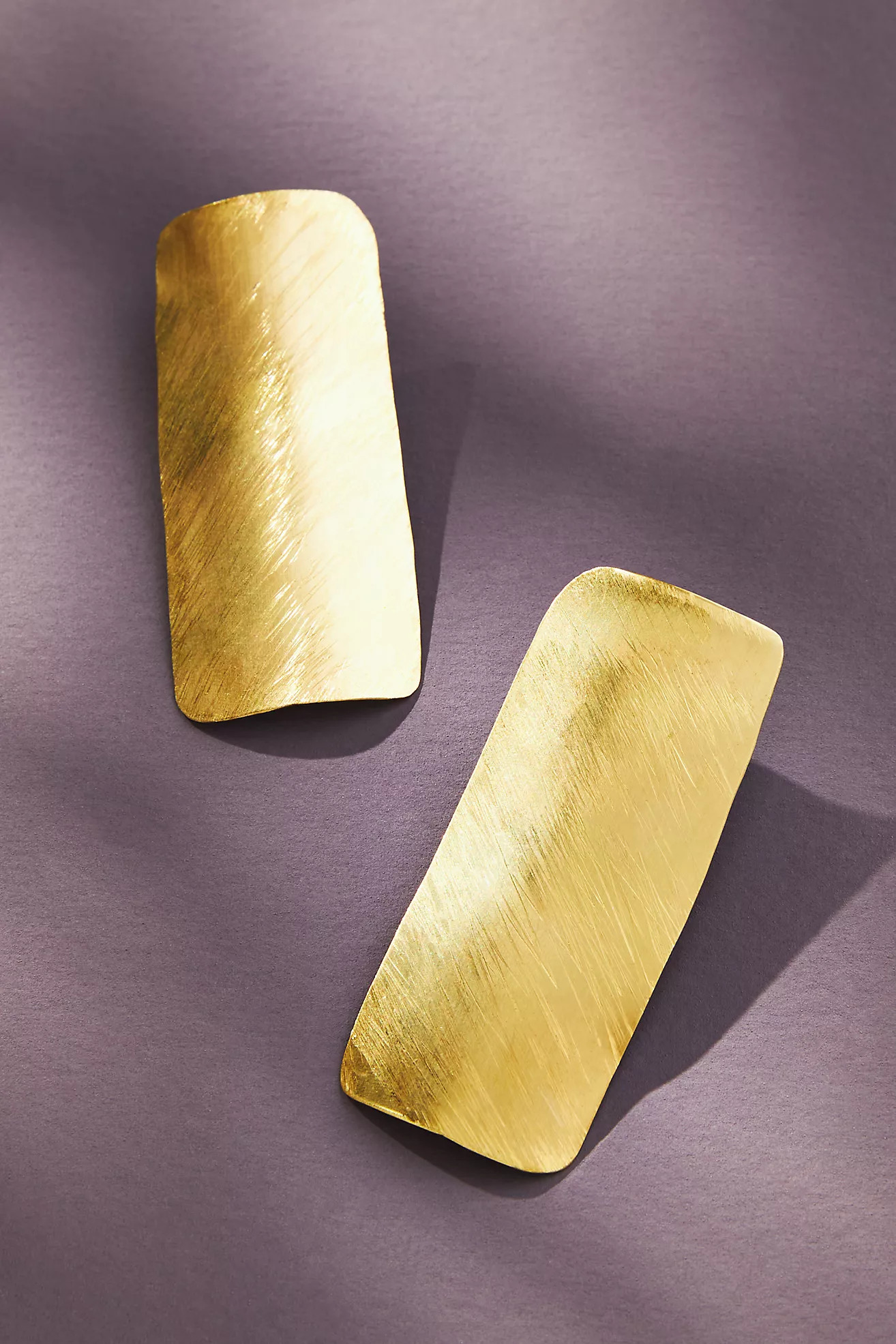 Scratched Metal Rectangle Earrings | Anthropologie (US)