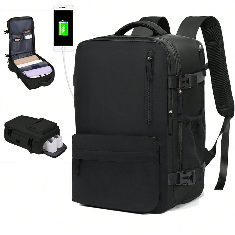 Large Capacity Weekend Overnight Bag Women's Travel Backpack, Airline Approved Waterproof 15.6-In... | SHEIN