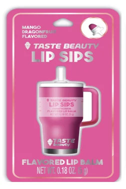 Taste Beauty Lip Sips Tumbler Lip Balm, Hot Pink | Walmart (US)