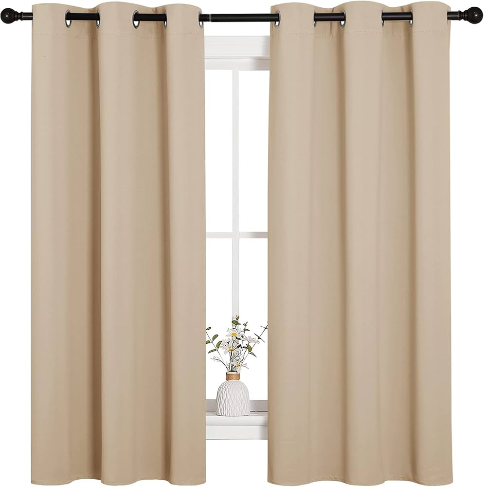 NICETOWN Thermal Insulated Grommet Room Darkening Curtains/Draperies/Panels for Bedroom (2 Panels... | Amazon (US)