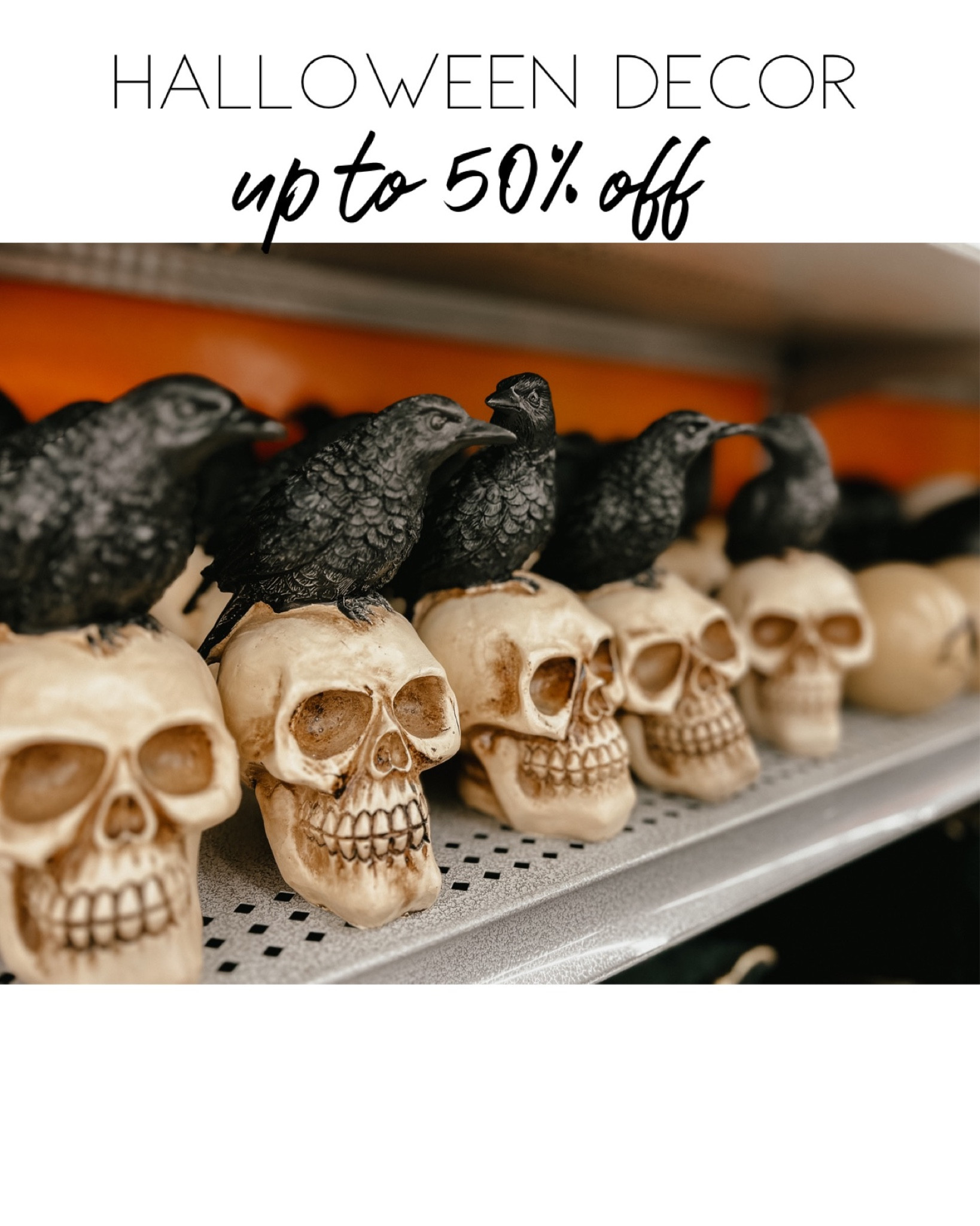 Michael’s Halloween decor up to 50% off. Skeletons, pumpkins, spider web, front porch decor, welcome Halloween decor, ghost, spooky season is here and everything is up to 50% off. 

#michaels #spooky #halloween #decor #fall #falldecor 

#LTKSeasonal #LTKsalealert #LTKhome