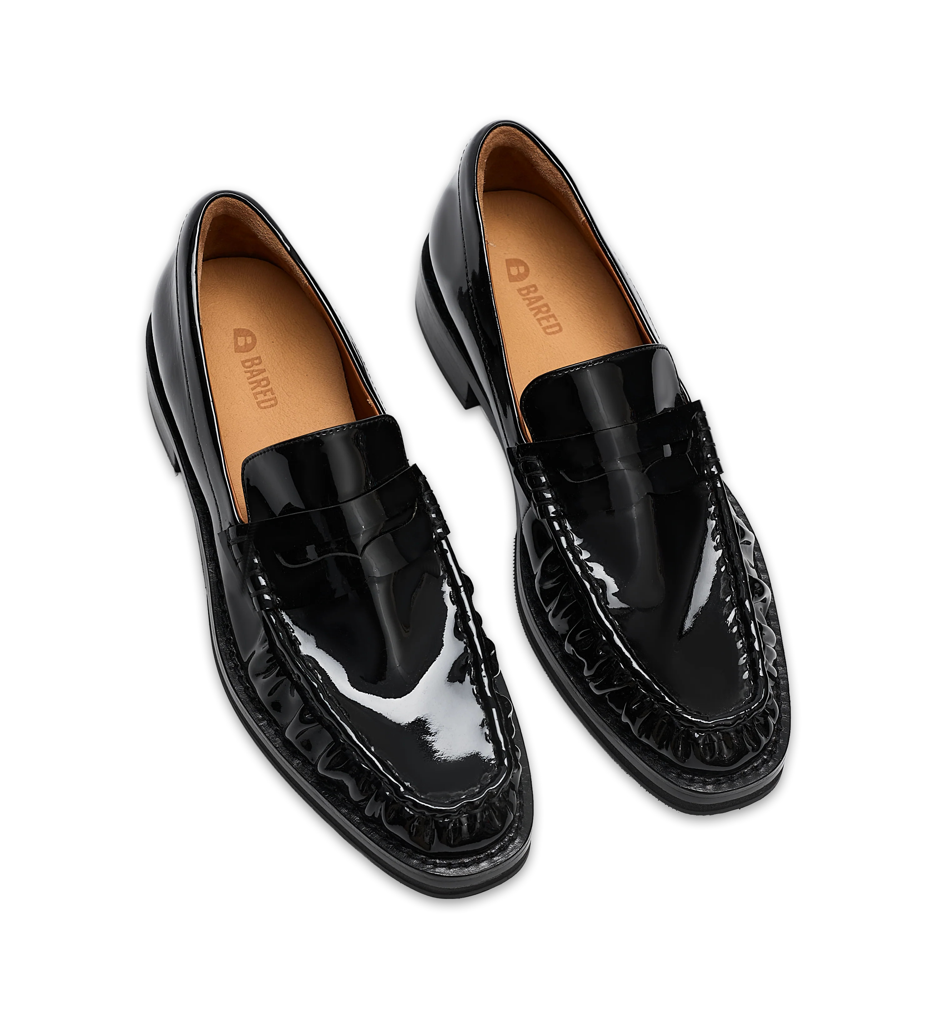 Cutia Black Patent Leather Loafers | Bared Footwear | Bared Footwear