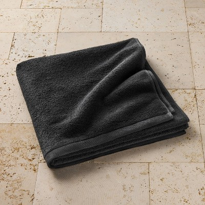 Organic Bath Towel Black - Casaluna\u2122: Heavyweight 550-800 GSM, Fade-Resistant, Low Lint, GOT... | Target