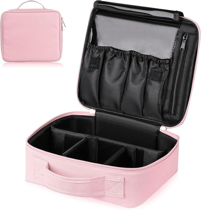 auievkon Makeup Bag, Travel Cosmetic Bag, Large Capacity Travel Makeup Case Organizer Portable To... | Amazon (US)