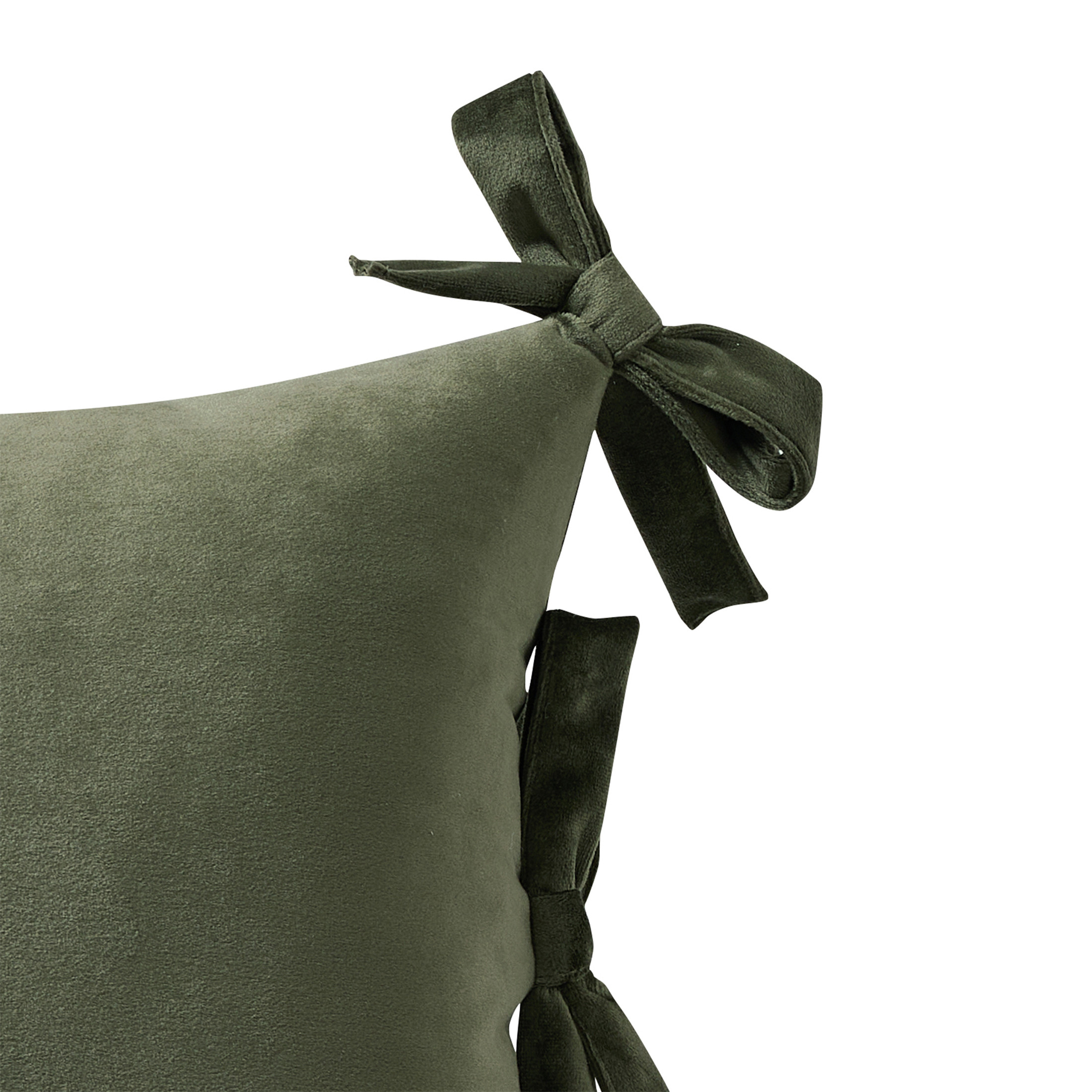 Home Decor Collection 14" x 20" Green Velvet Bow Oblong Decorative Pillow | Walmart (US)