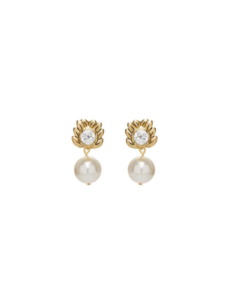 Crystal Pearl Drop Earrings | Oscar de la Renta