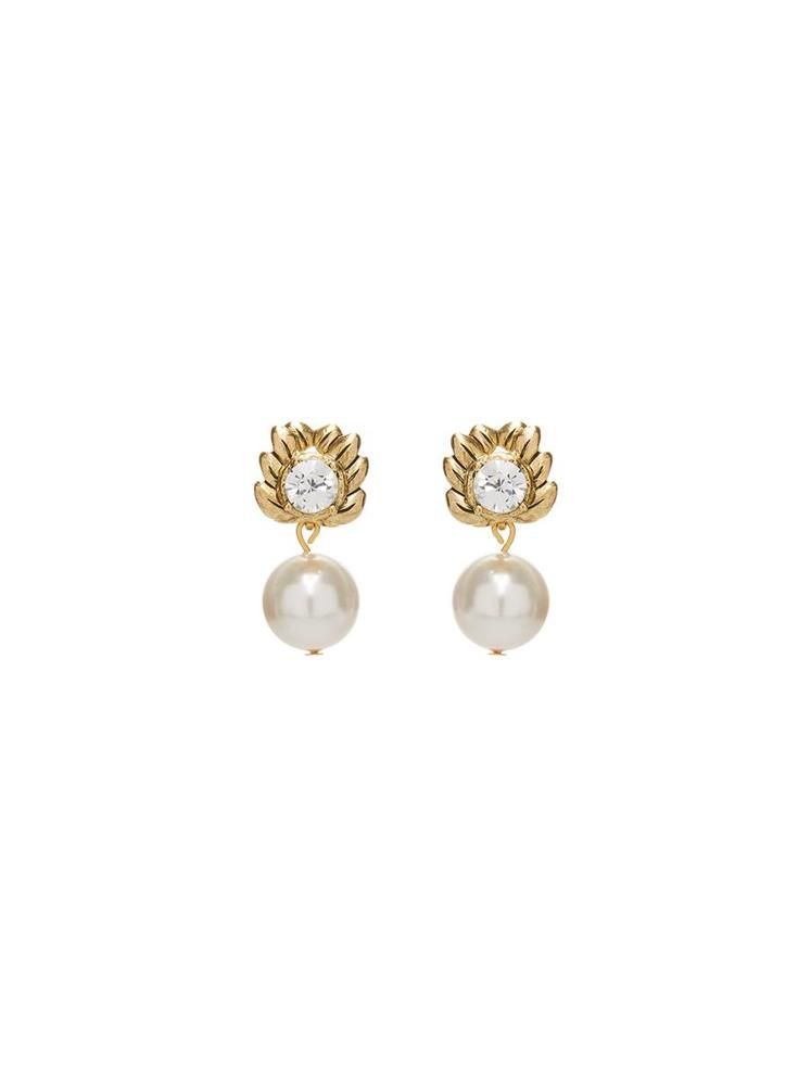 Crystal Pearl Drop Earrings | Oscar de la Renta