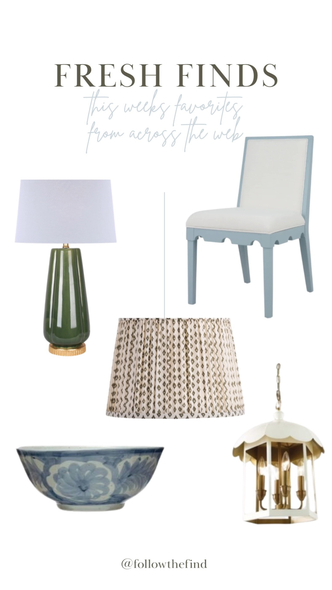Fresh finds from followthefind lamps, foyer pendant, affordable pattern lampshade, accent bowl, dining chair 

#LTKHome #LTKFamily #LTKSaleAlert