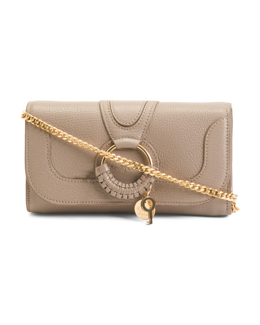 Motty Hana Leather Pouch With Rectangular Front Hardware | TJ Maxx