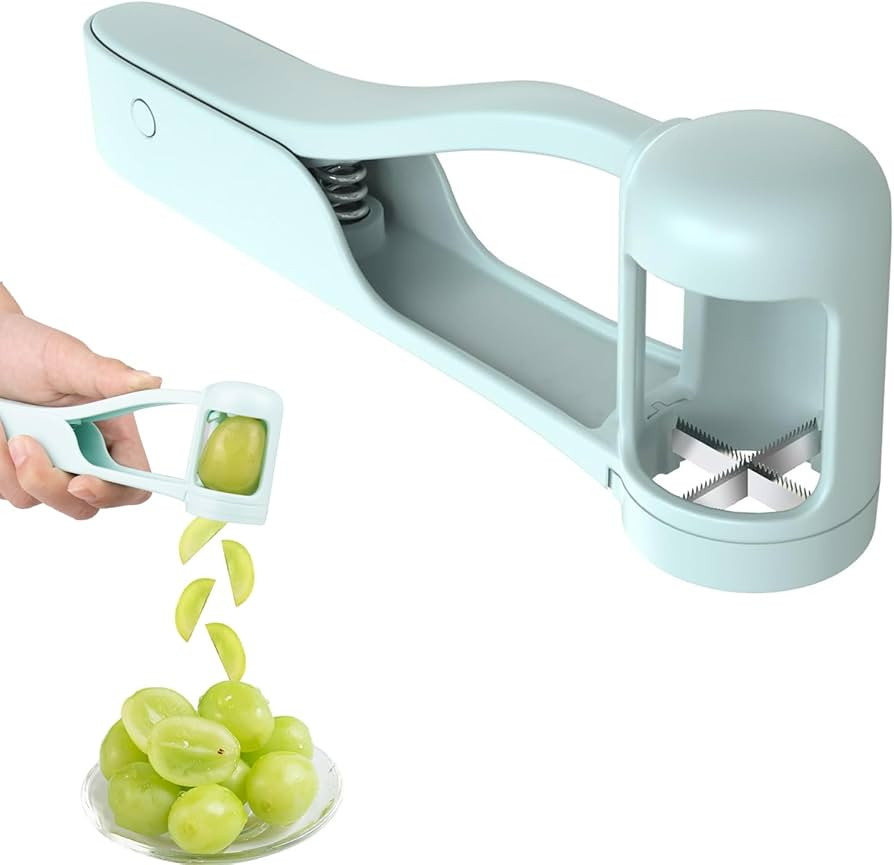 Grape Cutter For Toddlers, Grape Slicer for Baby Stainless Steel Blade Grape Cherry Tomato Strawb... | Amazon (US)