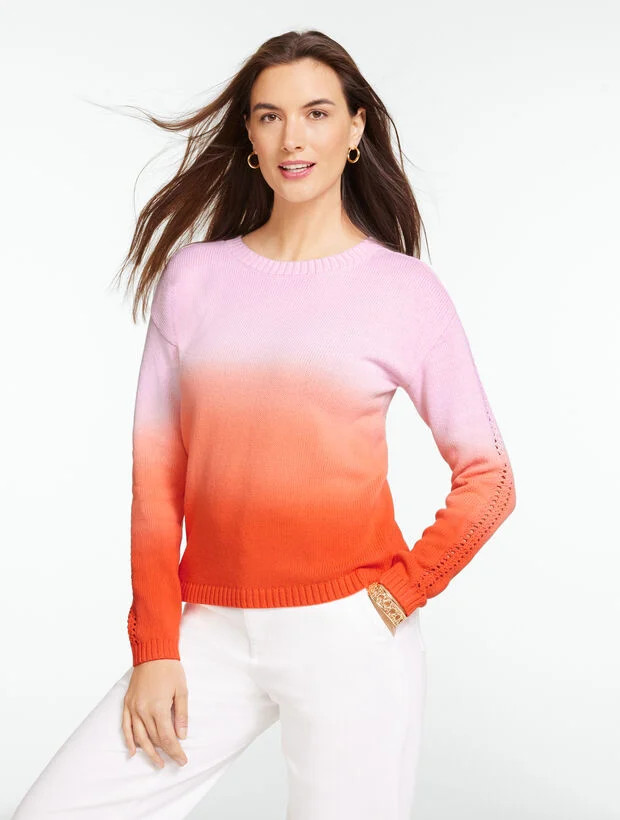 Crewneck Sweater - Dip-Dyed | Talbots