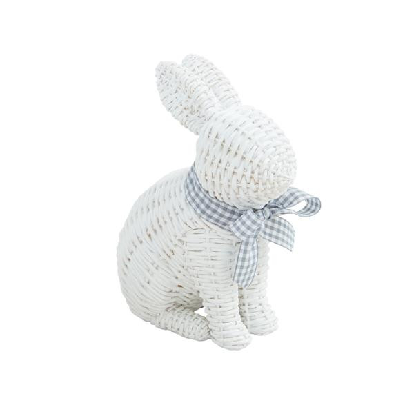 Small Wicker Resin Bunny | Mud Pie