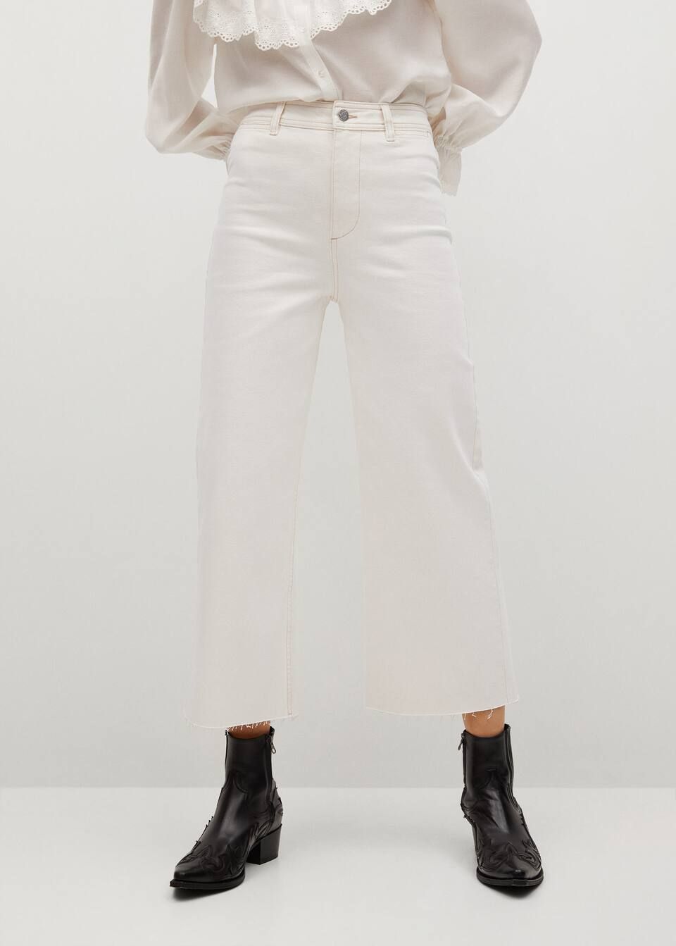 Jeans culotte high waist | MANGO (US)