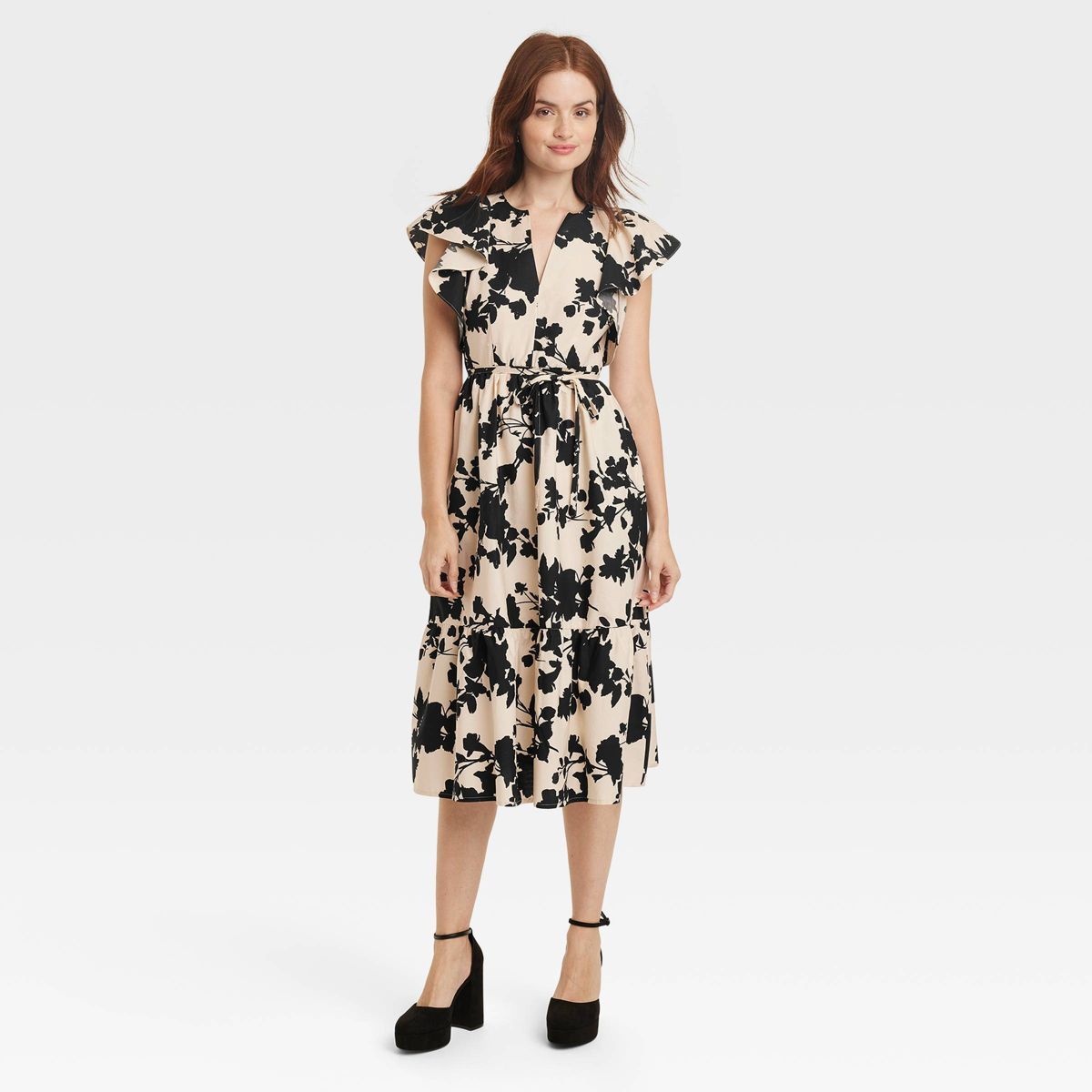 Women's Flutter Short Sleeve Midi Dress - A New Day™ | Target