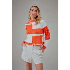 Pull Tricot Texturizado LARANJA AURORA | OffPremium (BR)