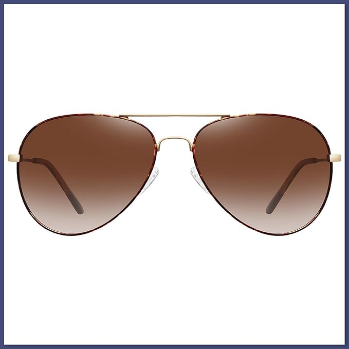 WOWSUN Classic Polarized Aviator Sunglasses for Women Men | Amazon (US)