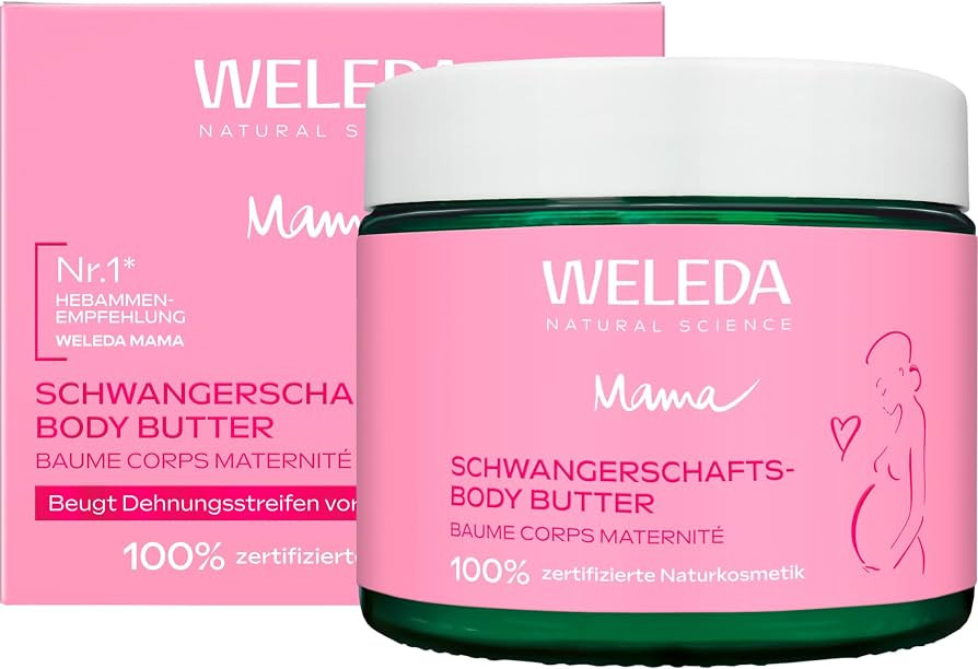 WELEDA Bio Mama Schwangerschaft Body Butter \u2013 Naturkosmetik Babybauch Massage K\u00f6rperbut... | Amazon (DE)