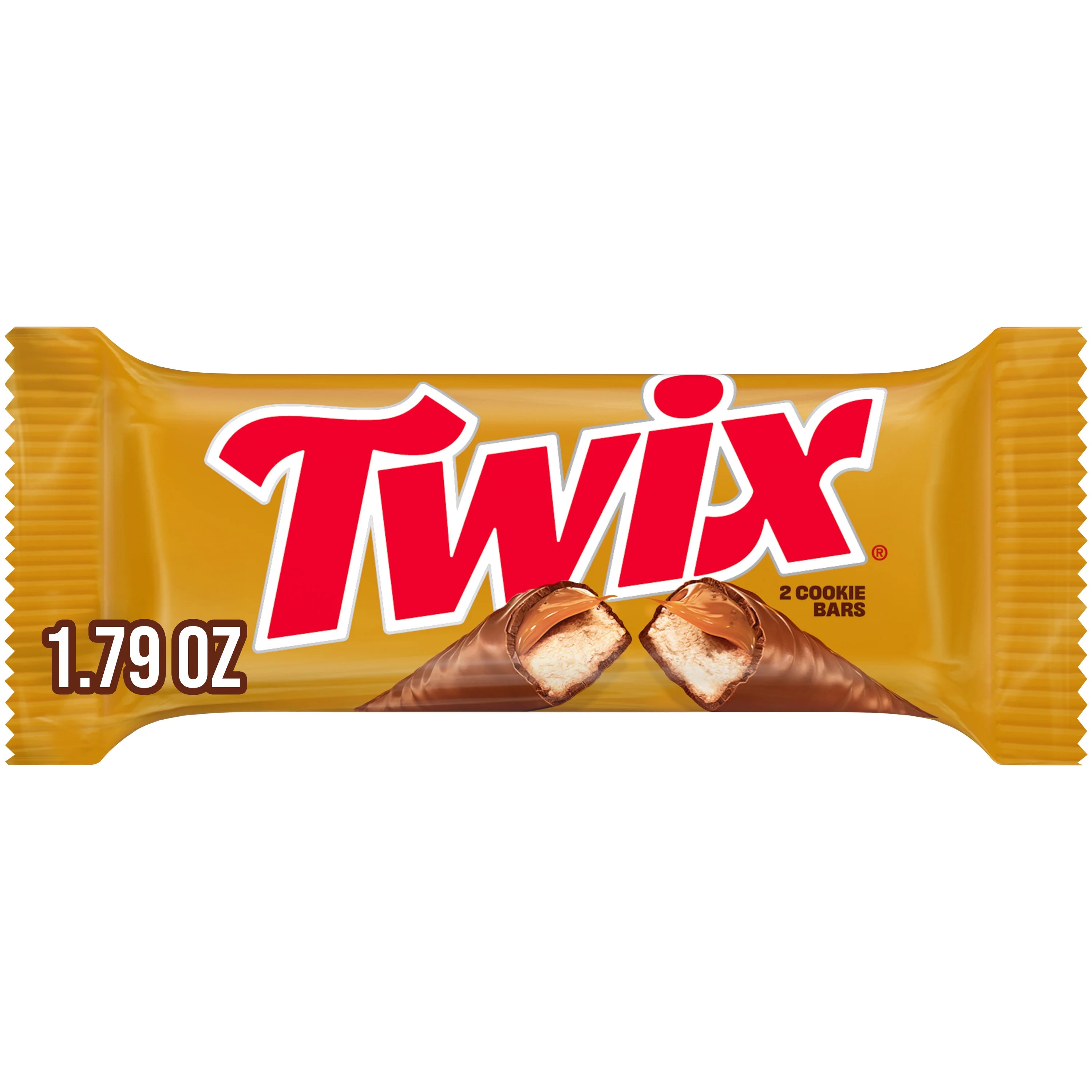 Twix Caramel Cookie Milk Chocolate Candy Bars, Full Size - 1.79 oz Pack | Walmart (US)