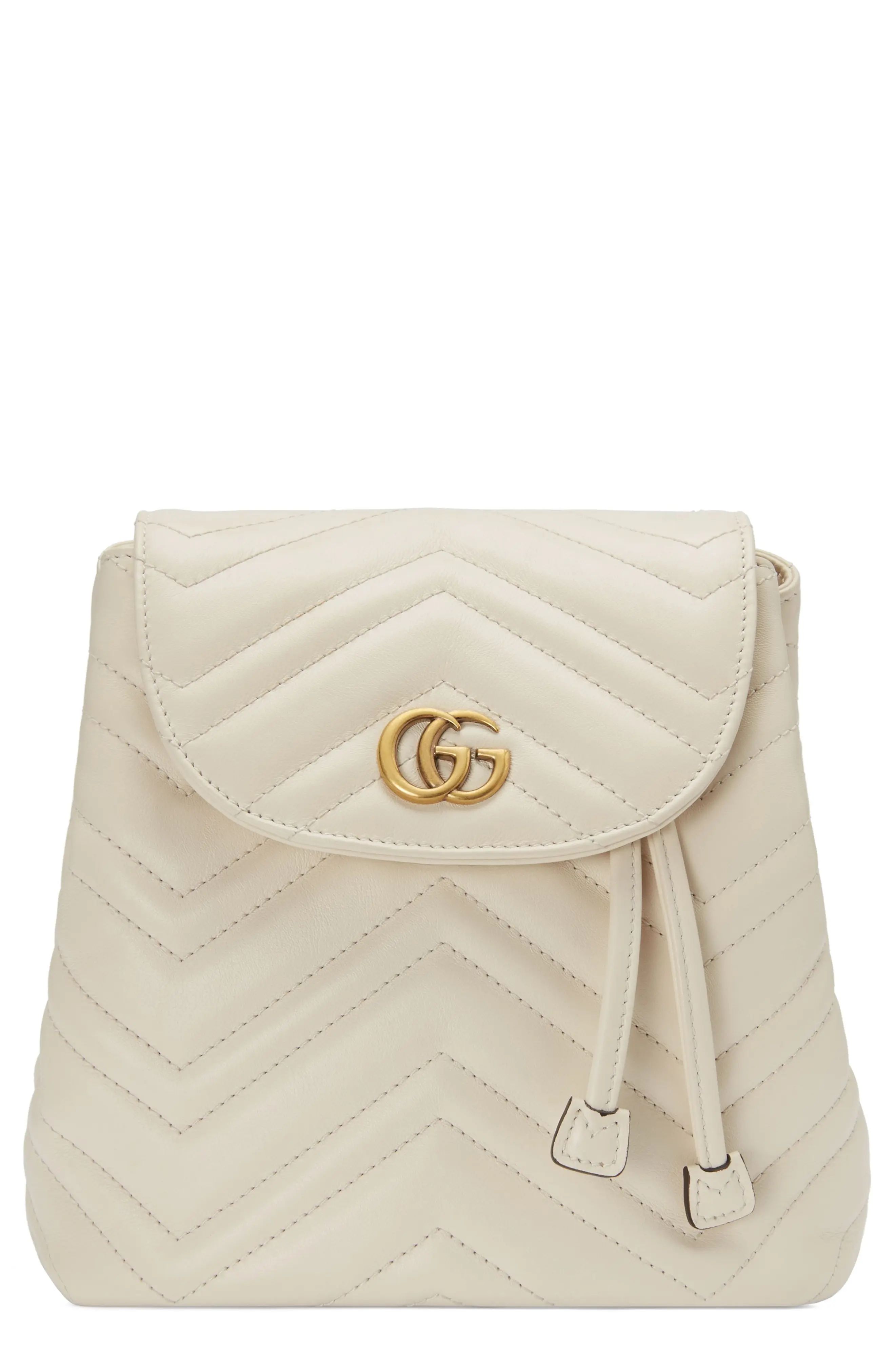Gucci Gg Marmont 2.0 Matelasse Leather Mini Backpack - White | Nordstrom
