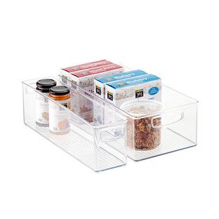 Linus Medium Deep Drawer Bins Clear | The Container Store