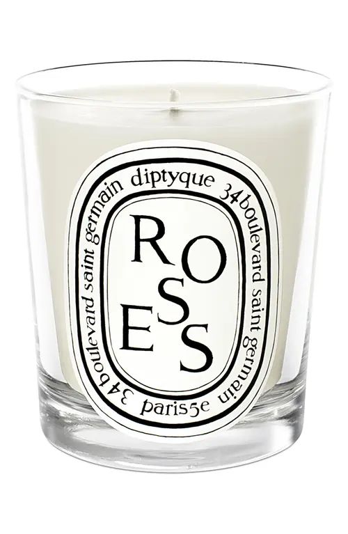 Diptyque Roses Scented Candle in Clear Vessel at Nordstrom, Size 2.4 Oz | Nordstrom