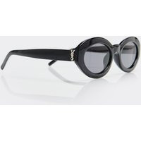 Side Logo Oval Shaped Framed Sunglasses In Black, Women's Size UK 0 | EGO (UK)