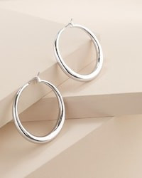Cassie Silver-Tone Hoop Earrings | Chico's