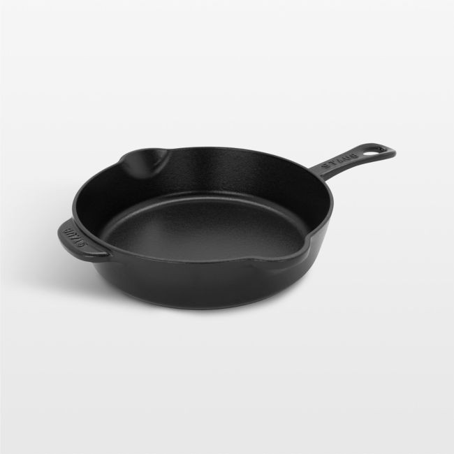 Staub 8.5" Matte Black Deep Skillet | Crate & Barrel