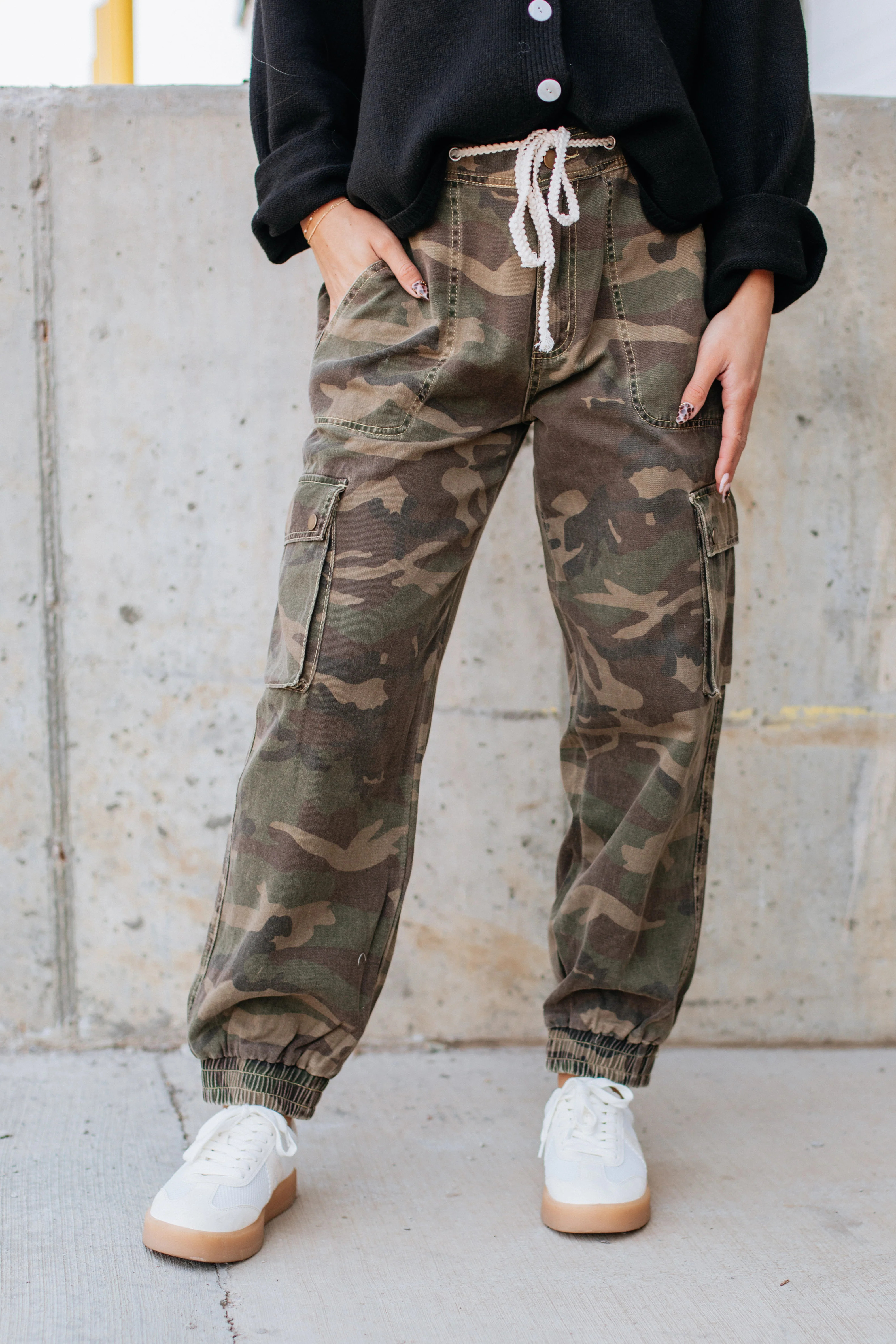 Maverick Cargo Pants - Dark Olive | Wild Oak Boutique