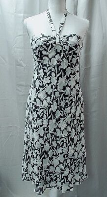 Ann Taylor Women's Brown Ivory Floral Strapless Halter Top Dress Size 6   | eBay | eBay AU