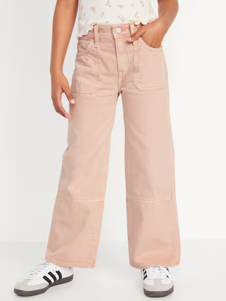 High-Waisted Baggy Wide-Leg Jeans for Girls | Old Navy (US)