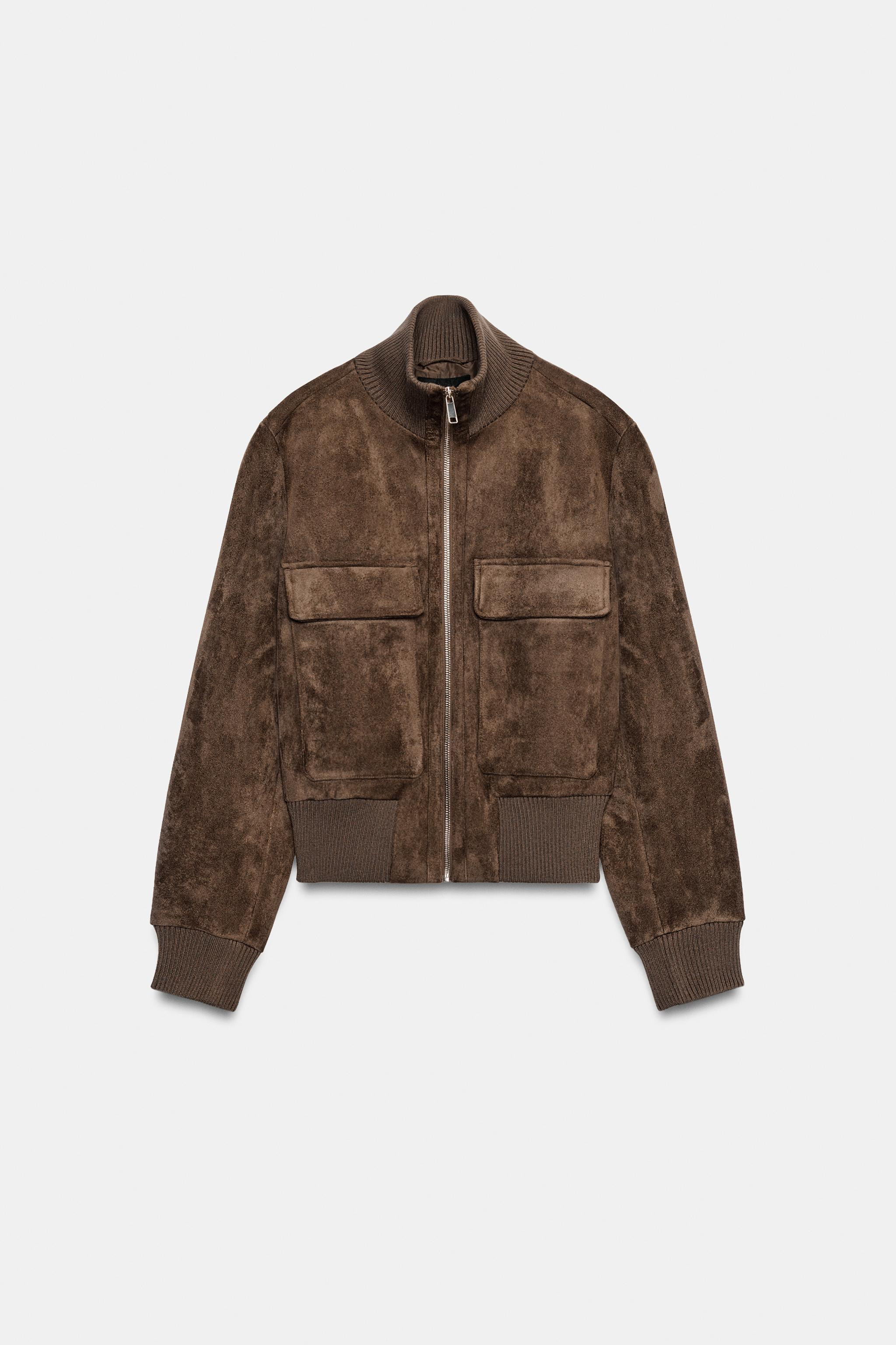 FAUX SUEDE BOMBER JACKET | Zara US
