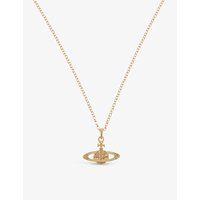 Vivienne Westwood Jewellery Mini Bas Relief diamante orb necklace, Women's, Topaz/gold | Selfridges