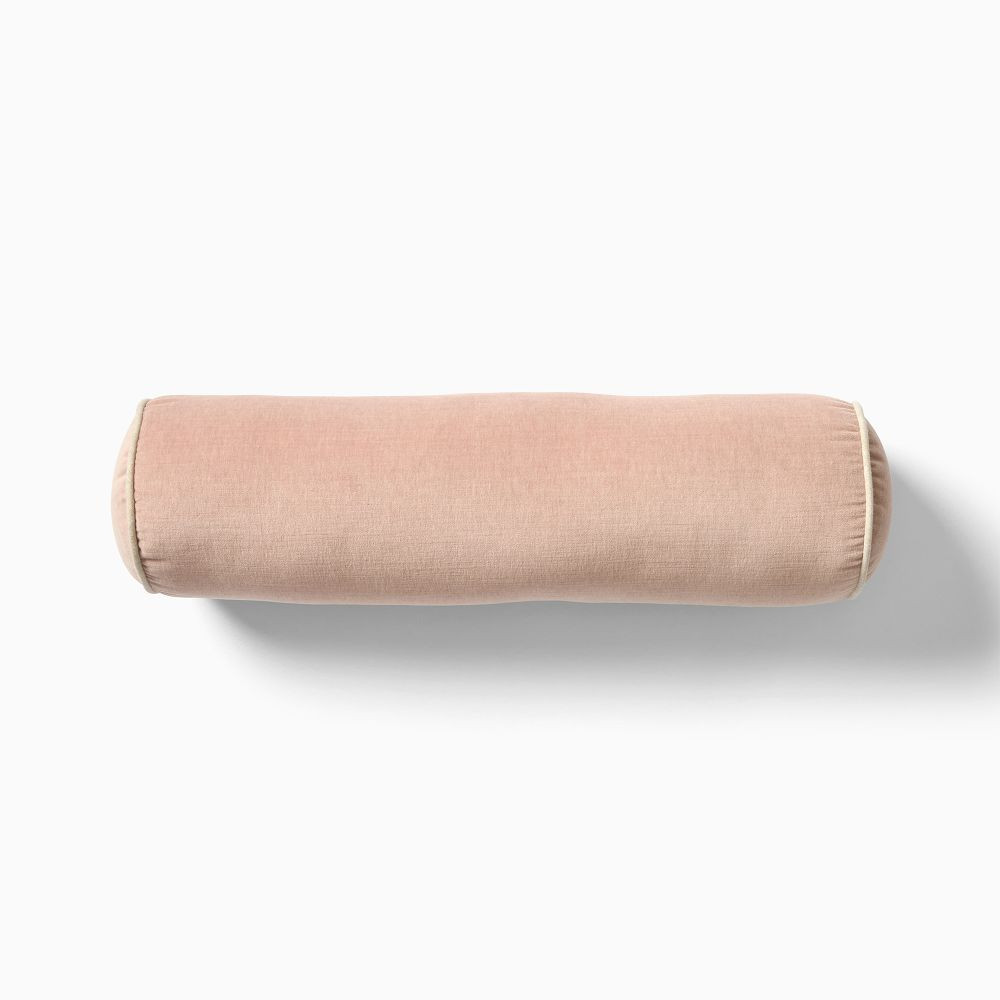 Classic Cotton Velvet Bolster Pillow | West Elm (US)