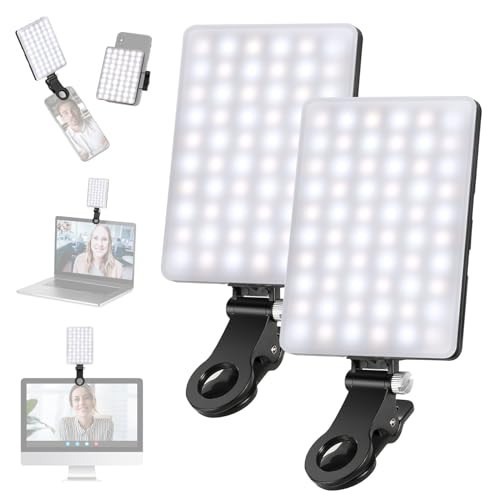 NEEWER Basic 2Pcs Selfie Lights with Front & Back Phone Clip, High Power 95+ CRI Phone Light with 3 Modes, 2000mAh Rechargeable Video Lighting for Laptop, Zoom Call TikTok Vlog Fill Light NL-60AI | Amazon (US)