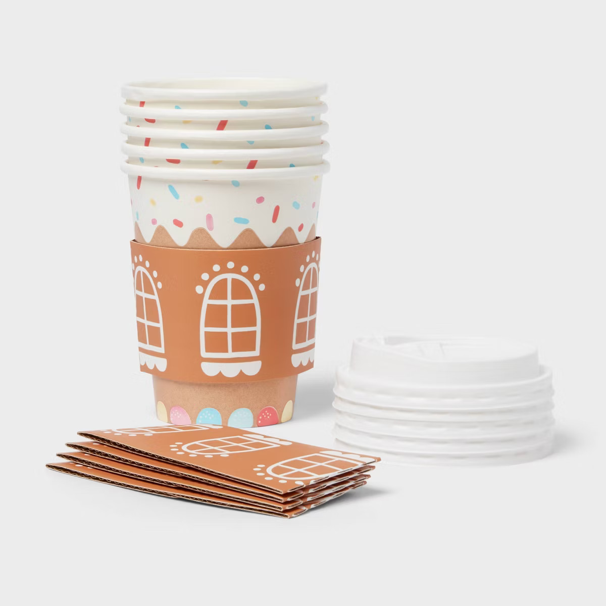 5ct Christmas Gingerbread House Beverage Cup - Spritz™ | Target